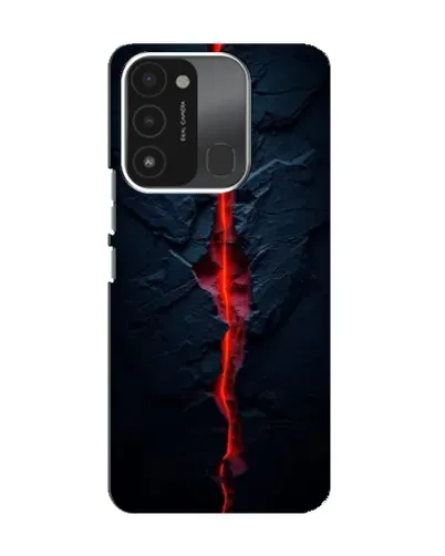 Чехол для TECNO Spark 8C с картинкой «Kрасная лавовая трещина»