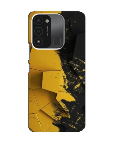 Чехол для TECNO Spark 8C с картинкой «Золотые осколки геометрии»