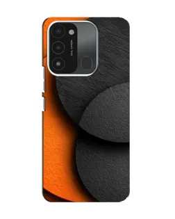 Чехол для TECNO Spark 8C с картинкой «Геометрия оранжевых кругов»
