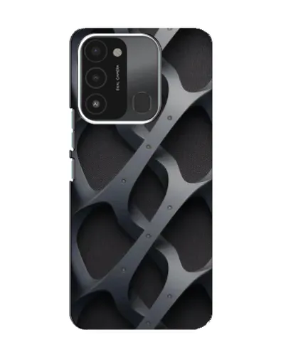 Чехол для TECNO Spark 8C с картинкой «Объемное серое плетение»