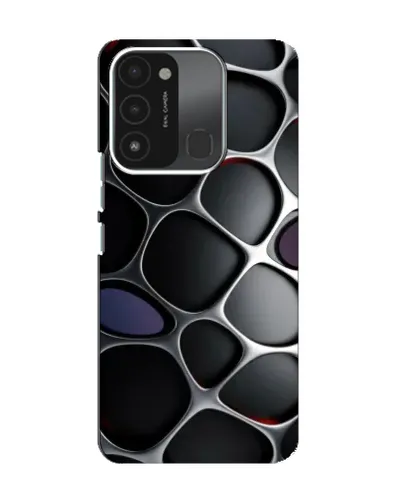 Чехол для TECNO Spark 8C с картинкой «Объемная темная решетка»