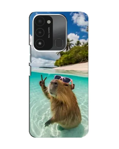 Чехол для TECNO Spark 8C с картинкой «Капибара на море» Чехол для TECNO Spark 8C с картинкой «Капибара на море»