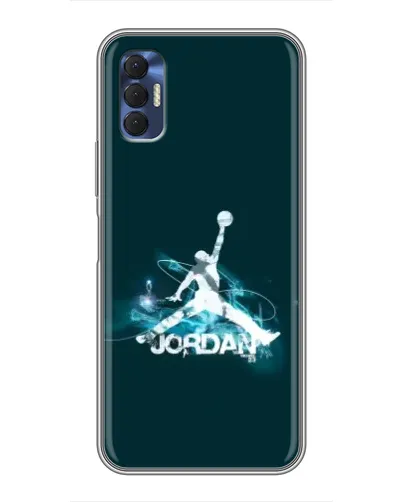 Чехол для TECNO Spark 8P с картинкой «Jordan Blue Fire» Чехол для TECNO Spark 8P с картинкой «Jordan Blue Fire»