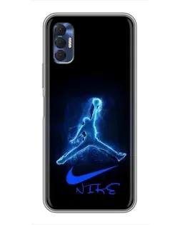 Чехол для TECNO Spark 8P с картинкой «Jordan Neon Blue» Чехол для TECNO Spark 8P с картинкой «Jordan Neon Blue»