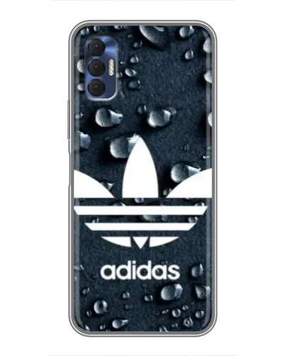 Чехол для TECNO Spark 8P с картинкой «Adidas Trefoil Blue»