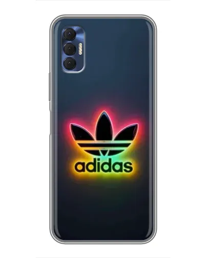 Чехол для TECNO Spark 8P с картинкой «Неоновый Adidas»