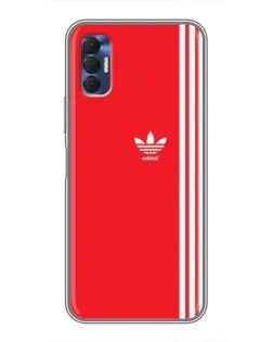 Чохол для TECNO Spark 8P з картинкою «Червоний мінімалізм Adidas»