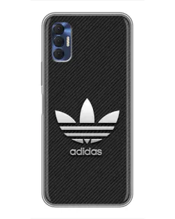 Чехол для TECNO Spark 8P с картинкой «Adidas Карбоновая текстура»
