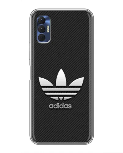 Чехол для TECNO Spark 8P с картинкой «Adidas Карбоновая текстура»