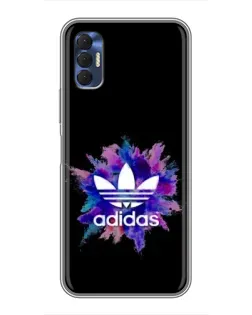 Чехол для TECNO Spark 8P с картинкой «Взрыв красок Adidas»