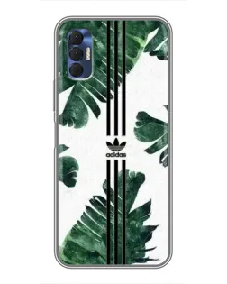 Чехол для TECNO Spark 8P с картинкой «Пальмовые листья адидас»