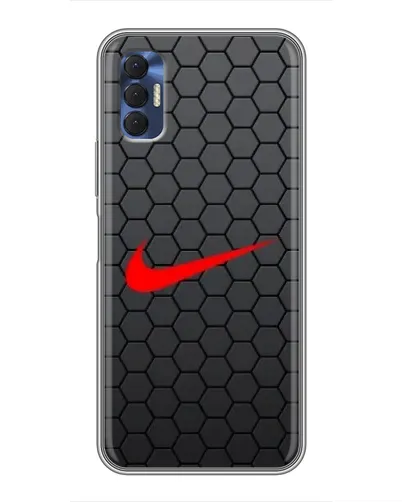 Чехол для TECNO Spark 8P с картинкой «Nike — карбоновая сетка» Чехол для TECNO Spark 8P с картинкой «Nike — карбоновая сетка»