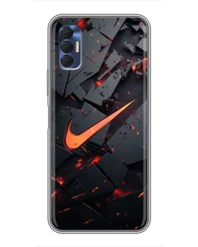 Чехол для TECNO Spark 8P с картинкой «Nike — эффект разломов» Чехол для TECNO Spark 8P с картинкой «Nike — эффект разломов»