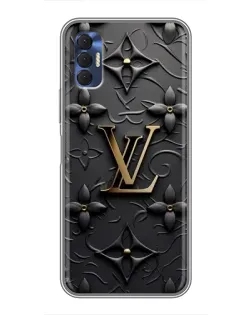 Чехол для TECNO Spark 8P с картинкой «Кожаная текстура LV»