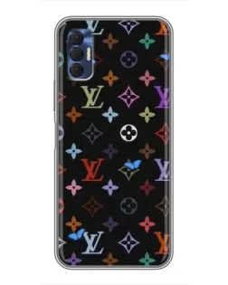Чехол для TECNO Spark 8P с картинкой «Цветная монограмма LV»