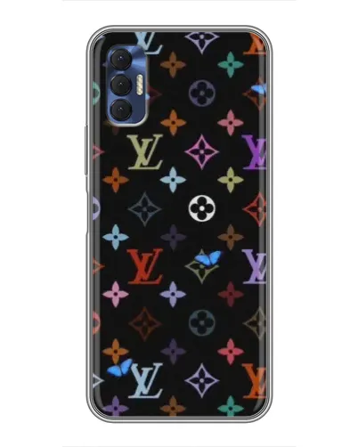 Чехол для TECNO Spark 8P с картинкой «Цветная монограмма LV» Чехол для TECNO Spark 8P с картинкой «Цветная монограмма LV»