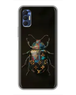 Чехол для TECNO Spark 8P с картинкой «LV — мраморный принт»