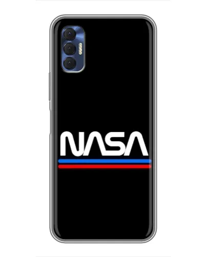 Чехол для TECNO Spark 8P с картинкой «NASA — классика Red Blue»