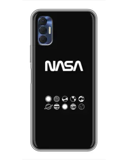 Чехол для TECNO Spark 8P с картинкой «NASA — технический принт»