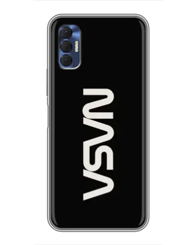 Чехол для TECNO Spark 8P с картинкой «NASA — вертикальный логотип»