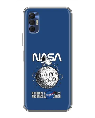 Чехол для TECNO Spark 8P с картинкой «NASA — лунная миссия»