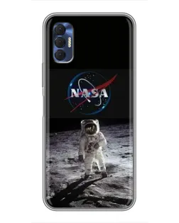 Чехол для TECNO Spark 8P с картинкой «Астронавт на Луне»