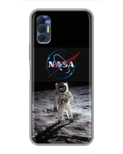 Чехол для TECNO Spark 8P с картинкой «Астронавт на Луне»