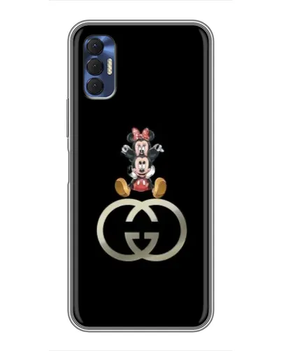 Чехол для TECNO Spark 8P с картинкой «Минни Маус на лого»