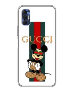Чехол для TECNO Spark 8P с картинкой «Микки Маус Gucci — полосы» Чехол для TECNO Spark 8P с картинкой «Микки Маус Gucci — полосы»