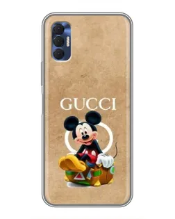 Чехол для TECNO Spark 8P с картинкой «Микки Маус Gucci — крафт» Чехол для TECNO Spark 8P с картинкой «Микки Маус Gucci — крафт»