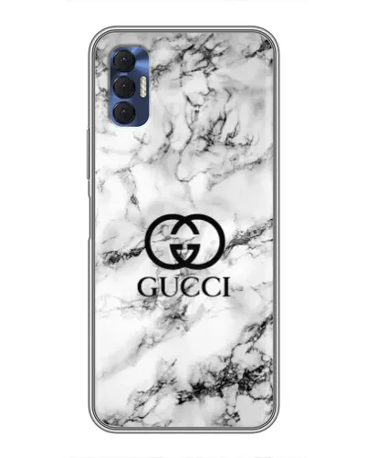 Чехол для TECNO Spark 8P с картинкой «Gucci — мраморный шик»
