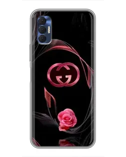 Чехол для TECNO Spark 8P с картинкой «Gucci — неоновая роза» Чехол для TECNO Spark 8P с картинкой «Gucci — неоновая роза»