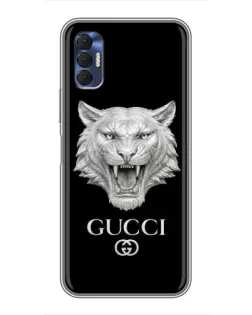 Чехол для TECNO Spark 8P с картинкой «Gucci — серебряный лев» Чехол для TECNO Spark 8P с картинкой «Gucci — серебряный лев»