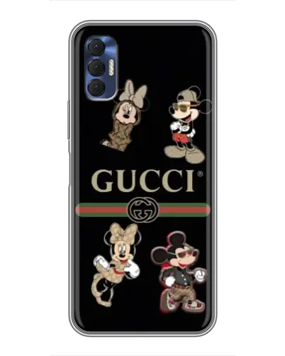 Чехол для TECNO Spark 8P с картинкой «Gucci — герои Disney и монограмма» Чехол для TECNO Spark 8P с картинкой «Gucci — герои Disney и монограмма»