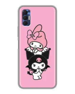 Чехол для TECNO Spark 8P с картинкой «My Melody и Kuromi» Чехол для TECNO Spark 8P с картинкой «My Melody и Kuromi»