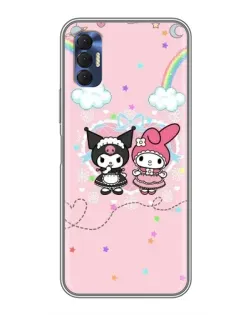 Чехол для TECNO Spark 8P с картинкой «My Melody и Kuromi» Чехол для TECNO Spark 8P с картинкой «My Melody и Kuromi»