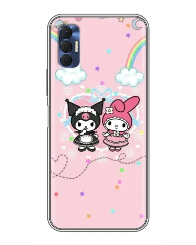 Чехол для TECNO Spark 8P с картинкой «My Melody и Kuromi» Чехол для TECNO Spark 8P с картинкой «My Melody и Kuromi»