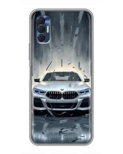 Чехол для TECNO Spark 8P с картинкой «BMW в свете фар»