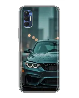Чехол для TECNO Spark 8P с картинкой «BMW в огнях города»
