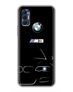 Чехол для TECNO Spark 8P с картинкой «Минималистичный принт BMW M3»