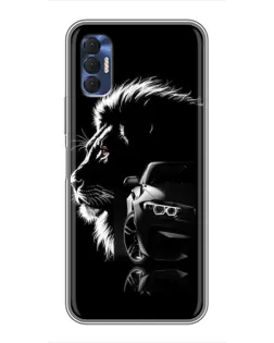 Чехол для TECNO Spark 8P с картинкой «BMW и лев»