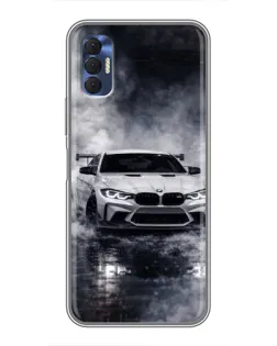 Чехол для TECNO Spark 8P с картинкой «BMW сквозь туман»