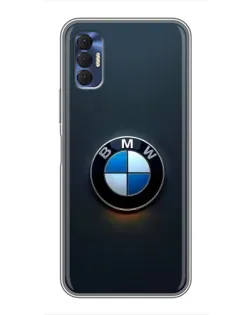 Чехол для TECNO Spark 8P с картинкой «Логотип BMW — минимализм»