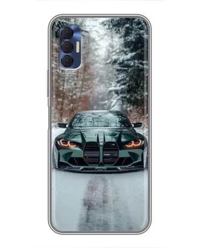 Чехол для TECNO Spark 8P с картинкой «BMW в зимнем лесу» Чехол для TECNO Spark 8P с картинкой «BMW в зимнем лесу»