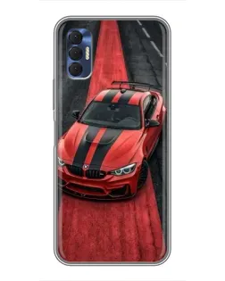 Чехол для TECNO Spark 8P с картинкой «BMW на красной дорожке»