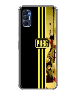Чехол для TECNO Spark 8P с картинкой «PUBG — камуфляжный шлем»