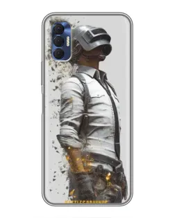 Чехол для TECNO Spark 8P с картинкой «PUBG — боец в пыли»
