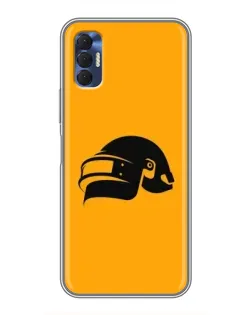 Чехол для TECNO Spark 8P с картинкой «PUBG — золотой шлем»