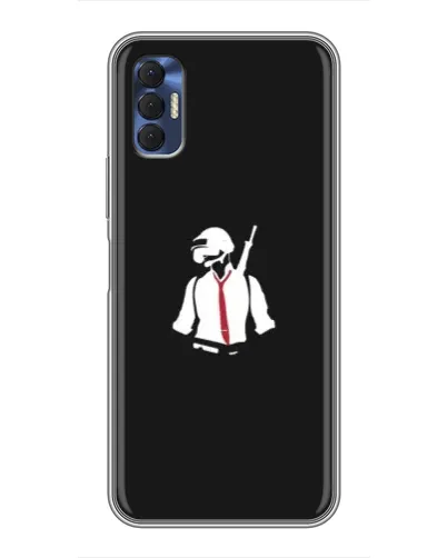 Чехол для TECNO Spark 8P с картинкой «PUBG — силуэт воина» Чехол для TECNO Spark 8P с картинкой «PUBG — силуэт воина»