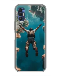 Чехол для TECNO Spark 8P с картинкой «PUBG — свободное падение»